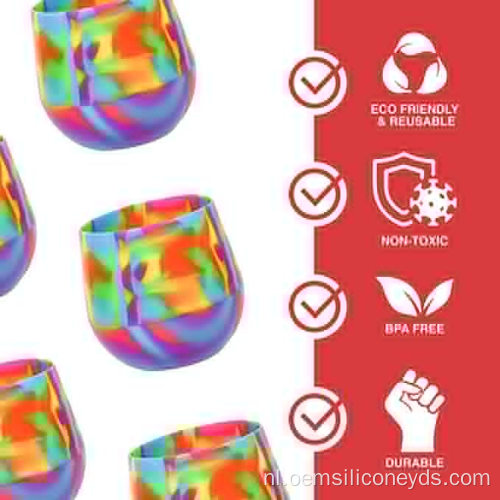 Custom Silicone Shatter Proof Herbruikbare Cups